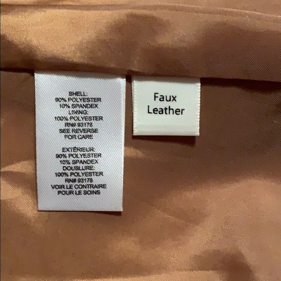 T Tahari Faux Leather Blazer - Picture 6 of 11